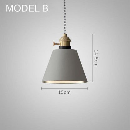 Suspension Béton Vasa avec Douille Laiton Design Brut