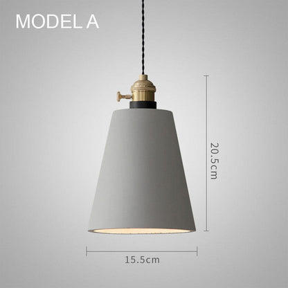 Suspension Béton Vasa avec Douille Laiton Design Brut