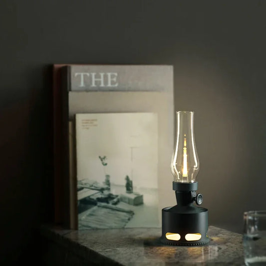 Lanterne Vintage LED Rechargeable avec Souffle Extincteur
