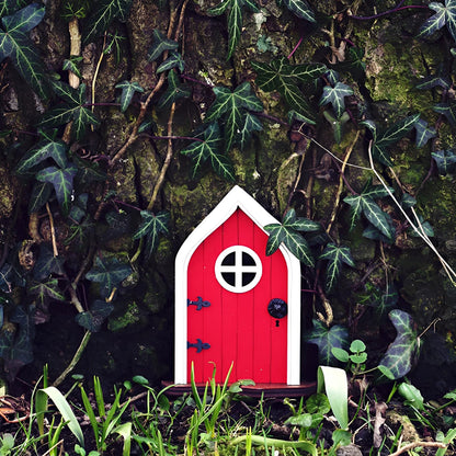 Porte de Fée Miniature en Bois – Déco Arbre de Jardin
