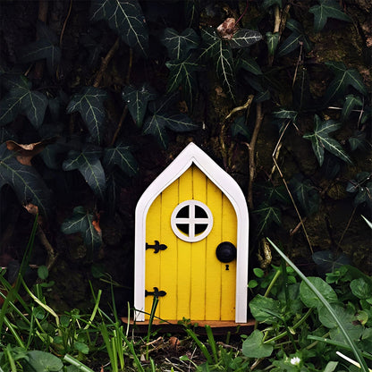 Porte de Fée Miniature en Bois – Déco Arbre de Jardin