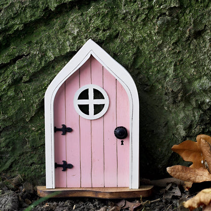 Porte de Fée Miniature en Bois – Déco Arbre de Jardin