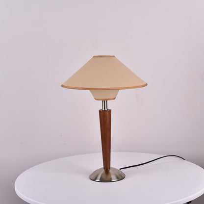 Lampe de Table Talonwood en Bois et Tissu