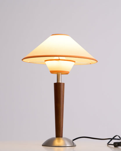 Lampe de Table Talonwood en Bois et Tissu