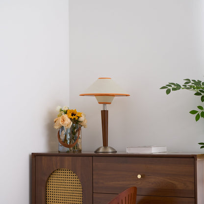 Lampe de Table Talonwood en Bois et Tissu