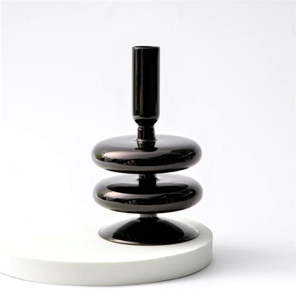 Bougeoirs en Verre Trampoline – Design Géométrique Coloré