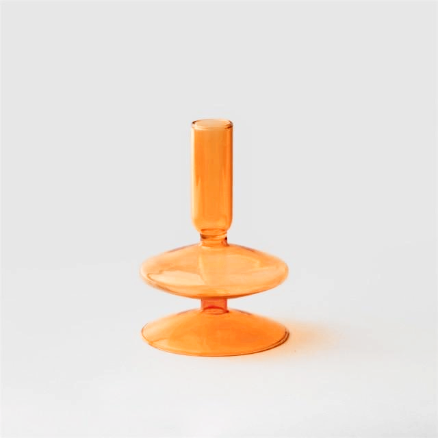 Bougeoirs en Verre Trampoline – Design Géométrique Coloré