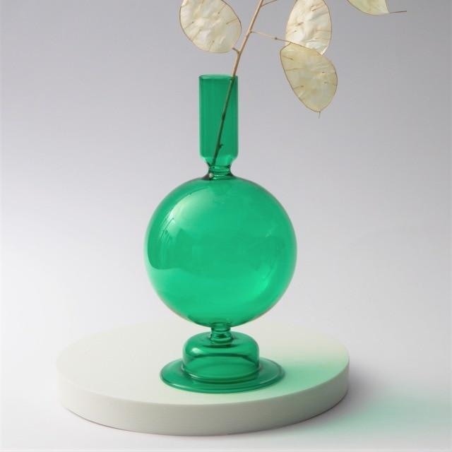 Bougeoirs en Verre Trampoline – Design Géométrique Coloré