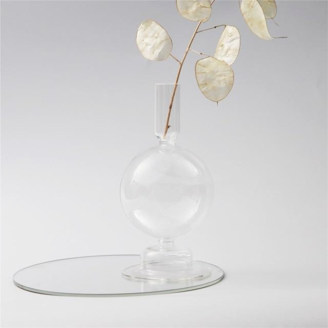 Bougeoirs en Verre Trampoline – Design Géométrique Coloré