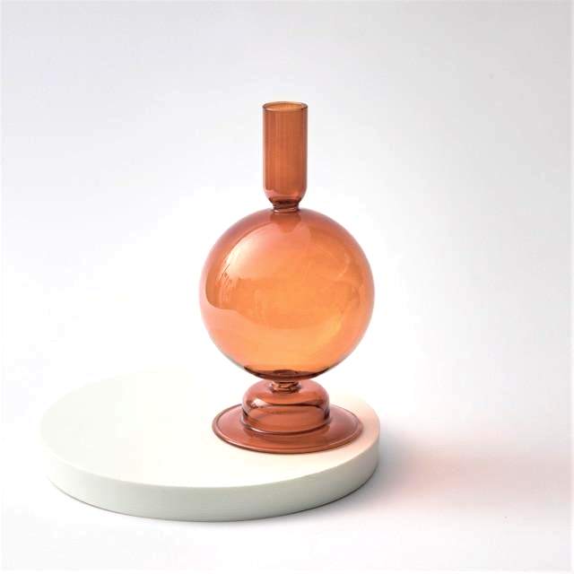 Bougeoirs en Verre Trampoline – Design Géométrique Coloré