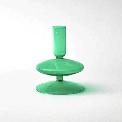 Bougeoirs en Verre Trampoline – Design Géométrique Coloré