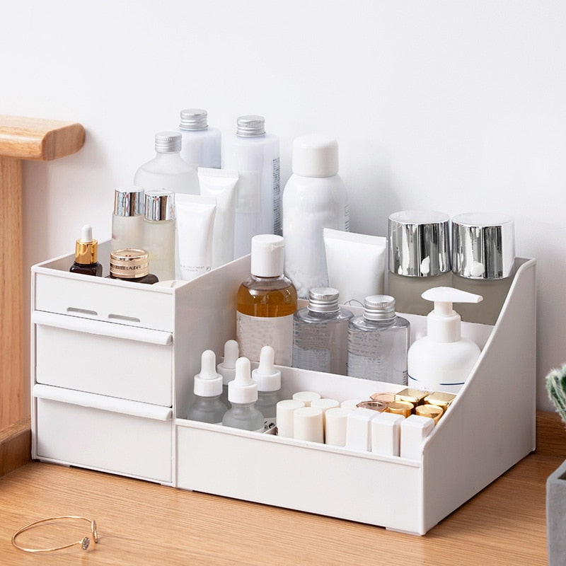 Organisateur Maquillage 3 Niveaux, Compact & Moderne