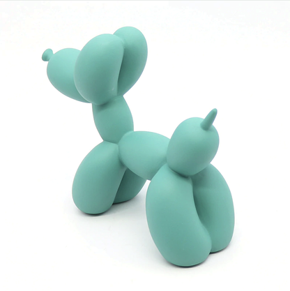Sculpture Chien Ballon Coloré – Déco Résine Mate Artisanale