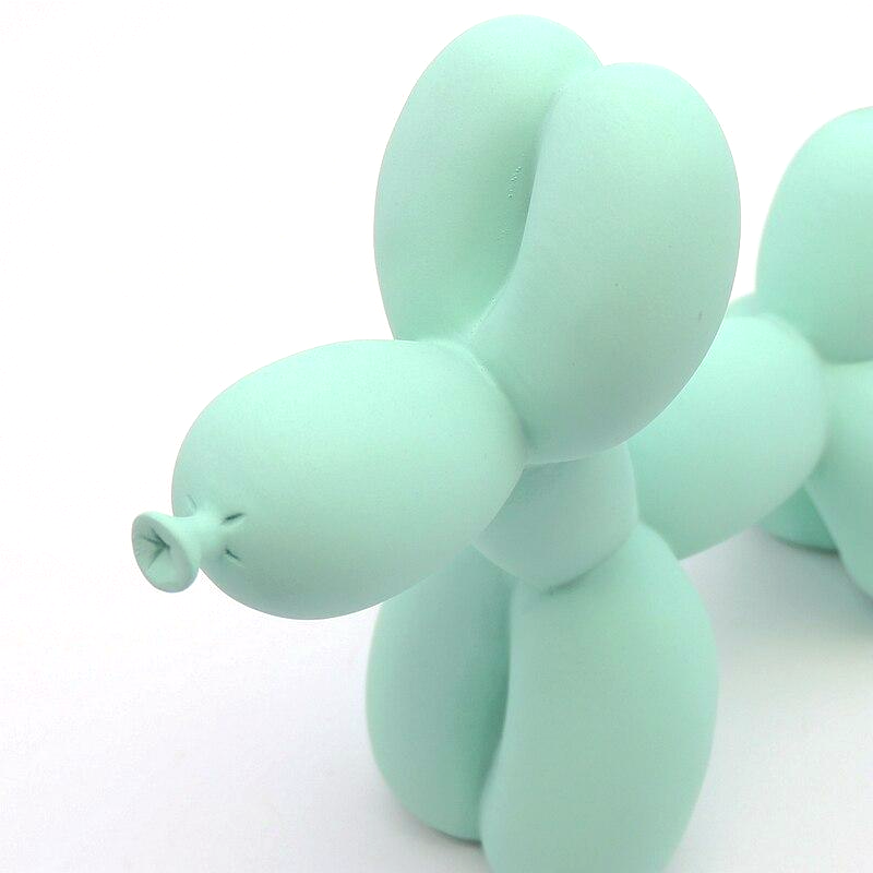 Sculpture Chien Ballon Coloré – Déco Résine Mate Artisanale