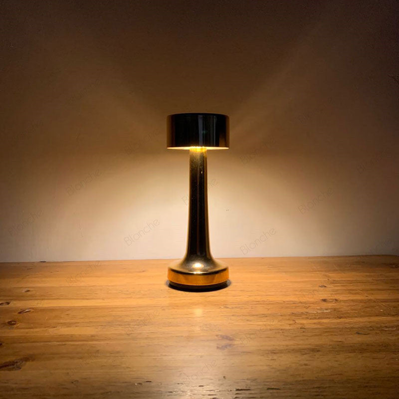 Vintage Bar LED - Lampe de Table Sans Fil Élégante en Métal Doré