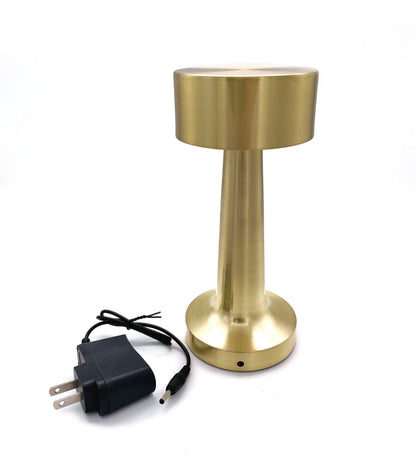 Vintage Bar LED - Lampe de Table Sans Fil Élégante en Métal Doré