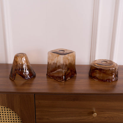 Suspension en Verre et Laiton – Élégance Vintage pour un Intérieur Raffiné