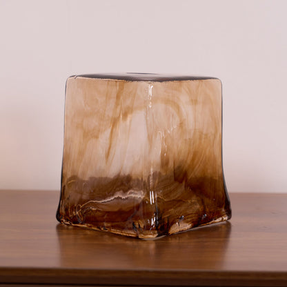 Suspension en Verre et Laiton – Élégance Vintage pour un Intérieur Raffiné