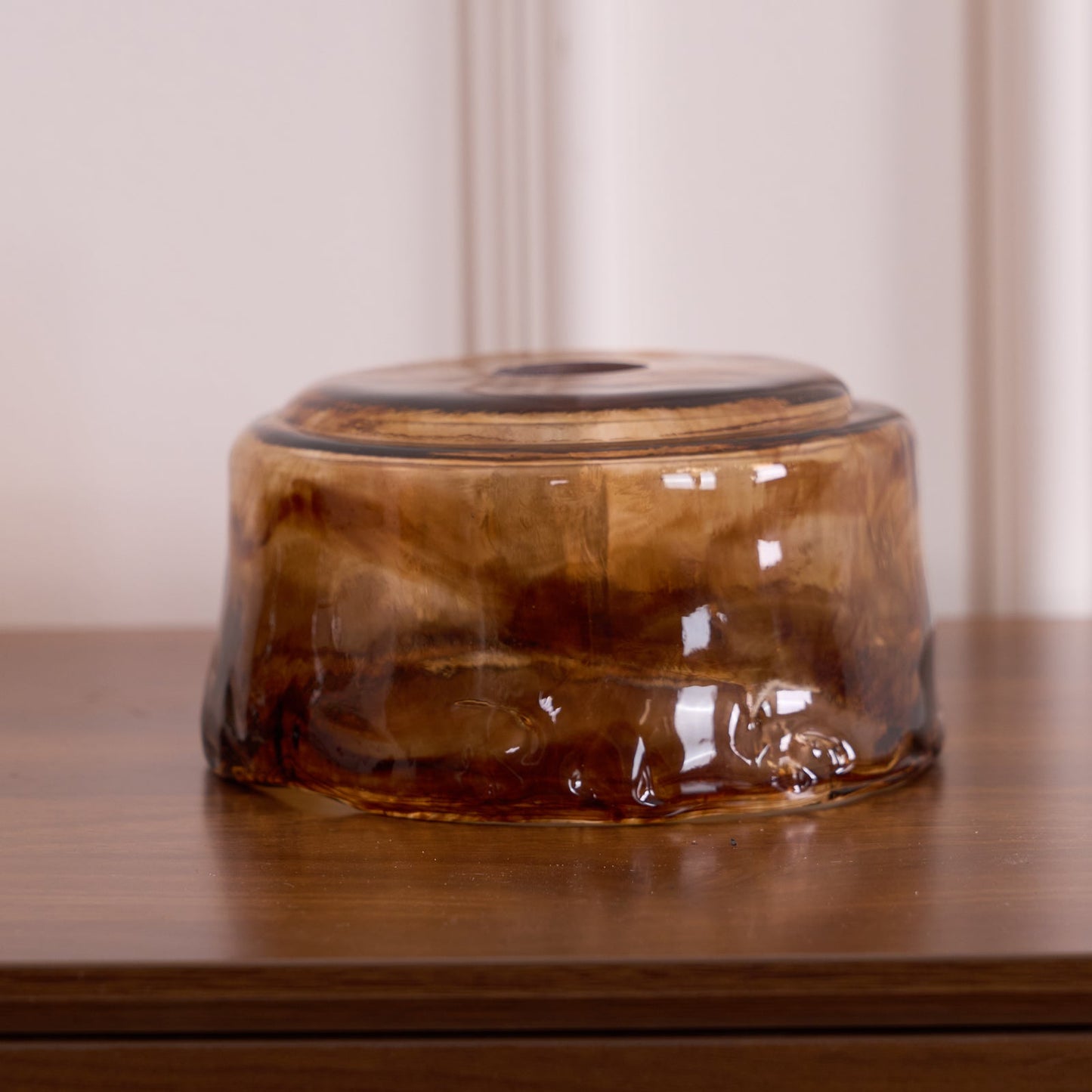 Suspension en Verre et Laiton – Élégance Vintage pour un Intérieur Raffiné