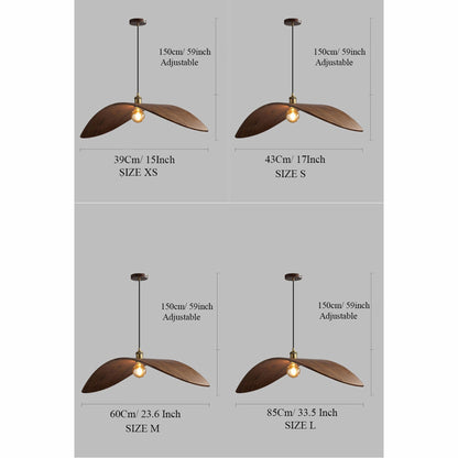Suspension Bois Wabi-Sabi Japandi, Design Minimaliste