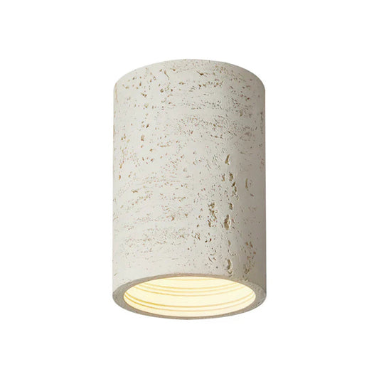 Plafonnier Cylindrique Wabi Sabi Effet Pierre Naturelle