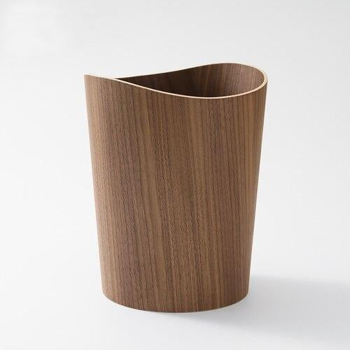 Poubelle Design en Bois Placage 9L Moderne