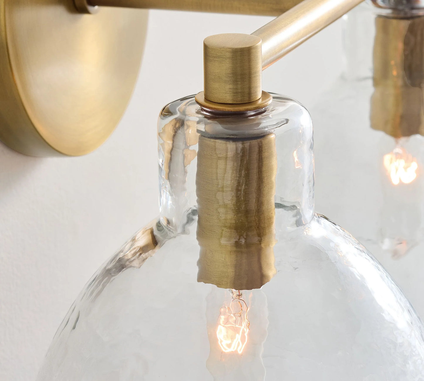 Applique Murale Xeno Verre Recyclé, Laiton Brossé ou Noir