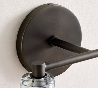 Applique Murale Xeno Verre Recyclé, Laiton Brossé ou Noir