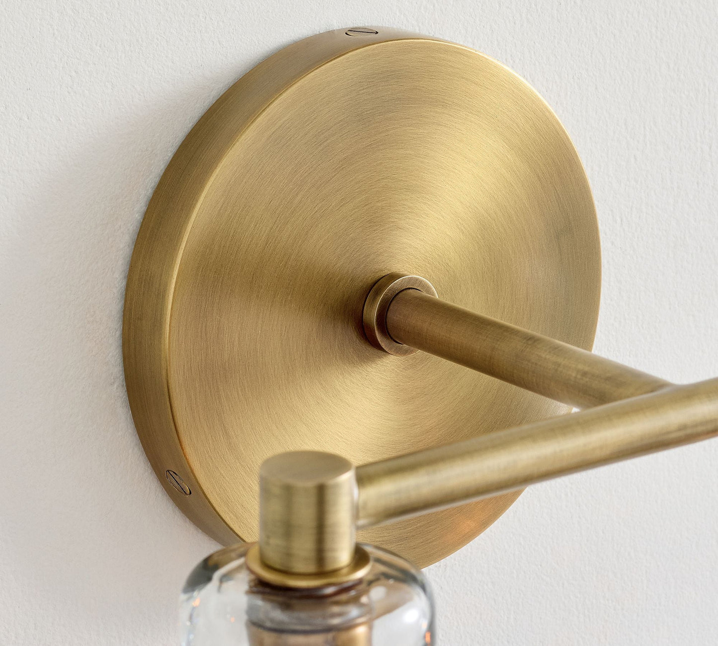 Applique Murale Xeno Verre Recyclé, Laiton Brossé ou Noir