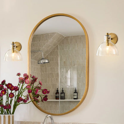 Applique Murale Xeno Verre Recyclé, Laiton Brossé ou Noir