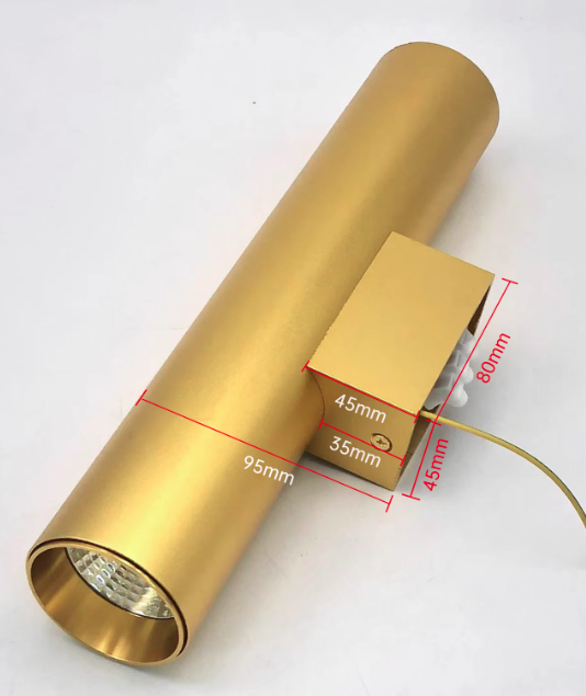 Applique Murale Cylindrique en Aluminium – Design Moderne à 2 Lumières