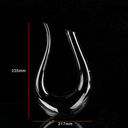 Carafe à Vin en Cristal Forme U – Capacité 1500 ml pour une Dégustation Élégante