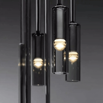 Suspension Design Verre Fumé E27 – Collection Abacus