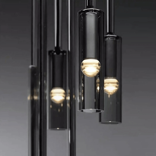 Suspension Design Verre Fumé E27 – Collection Abacus