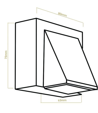 Applique Murale d’Extérieur LED VEE – Éclairage Unidirectionnel Étanche IP pour Façade et Mur de Jardin