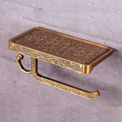 Porte-Papier Toilette Laiton Antique avec Support Mobile