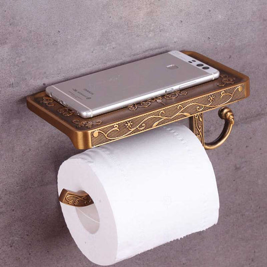 Porte-Papier Toilette Laiton Antique avec Support Mobile