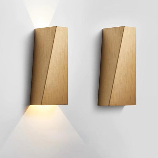 Applique Murale Dorée Design – LED 2x6W Aluminium Or
