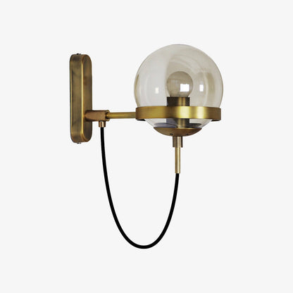 Applique Murale LED Métal et Boule en Verre - Design Élégant et Moderne