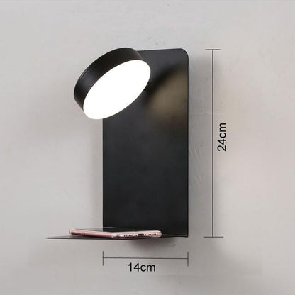 Applique Murale avec Tablette, Lampe LED et Port USB – GALLIA