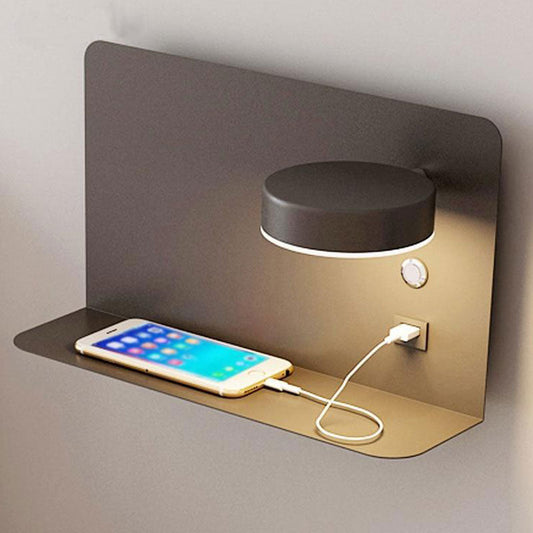 Applique Murale avec Tablette, Lampe LED et Port USB – GALLIA