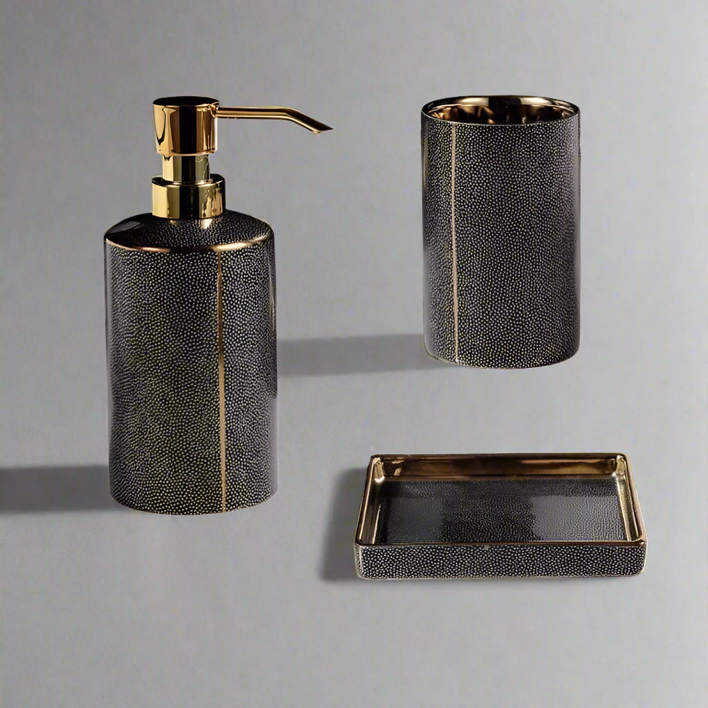 Ensemble d'accessoires de salle de bain céramique style Armani