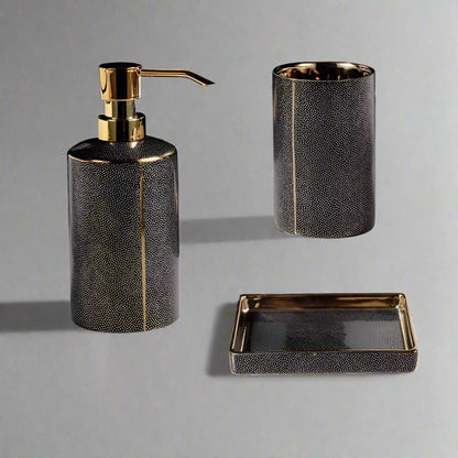 Ensemble d'accessoires de salle de bain céramique style Armani