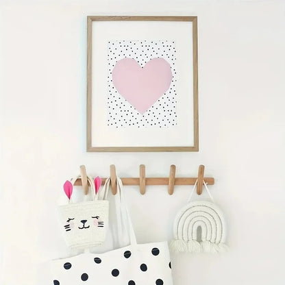 Porte-Manteaux Mural en Chêne, Design Minimaliste, 50cm