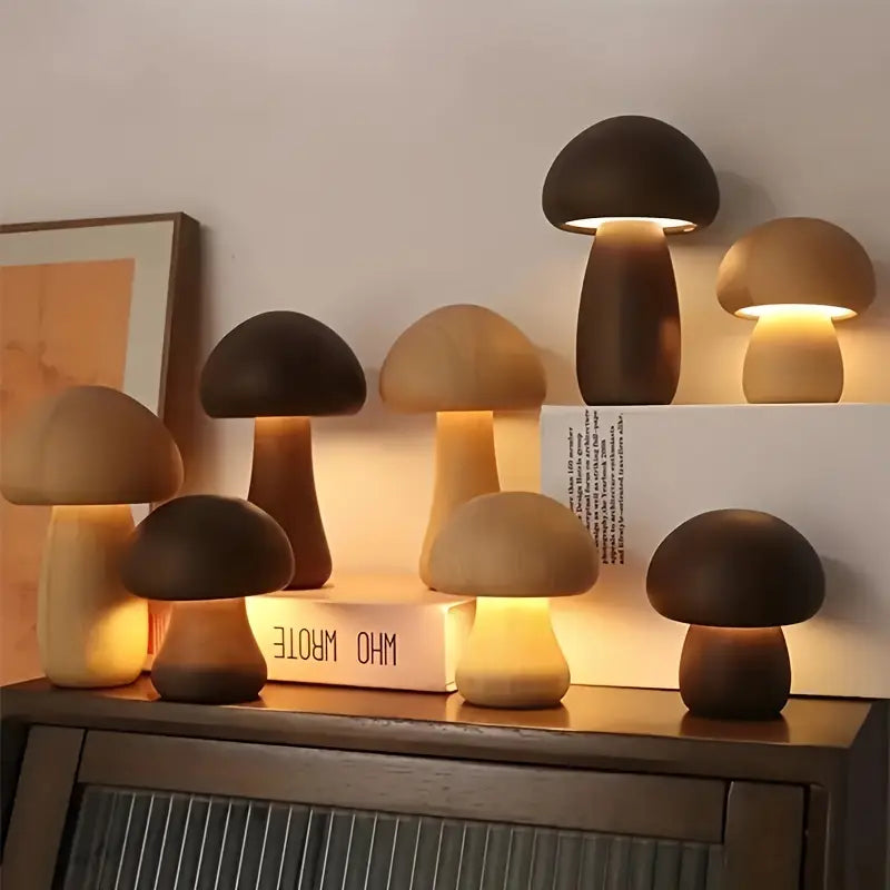 WarmGlow – Lampe Champignon LED Décorative à Intensité Réglable et Rechargeable