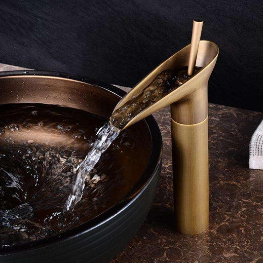 Index Bath – Robinet Cascade en Laiton Style Antique pour Salle de Bain