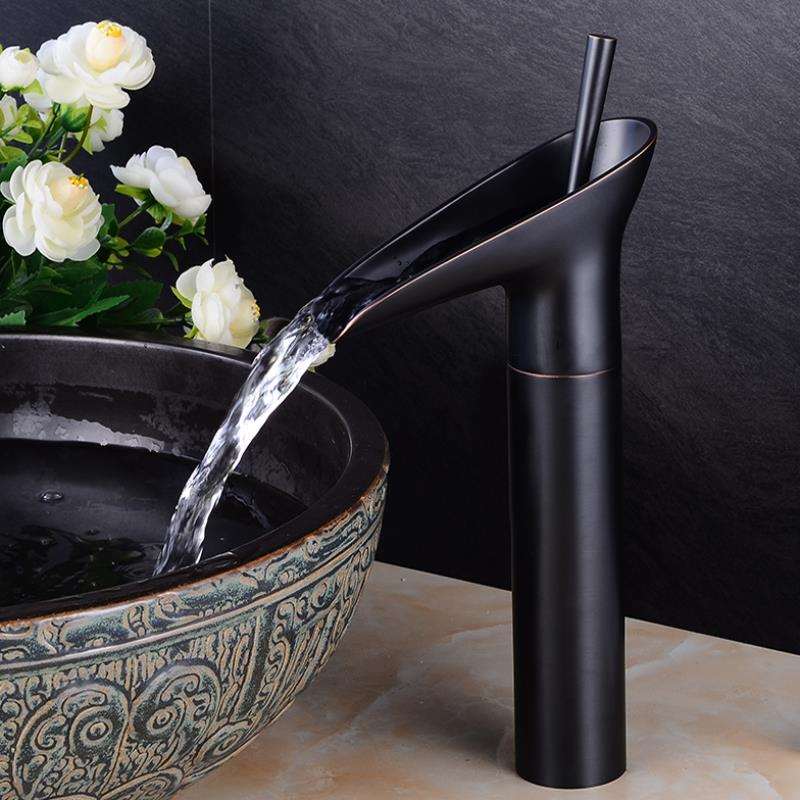 Robinet de salle de bains Waterfall Antique - Robinet de Salle de Bain en Bronze Ancien
