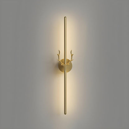 Applique Murale Moderne Noire avec Bois Doré