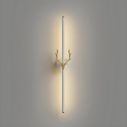 Applique Murale Moderne Noire avec Bois Doré