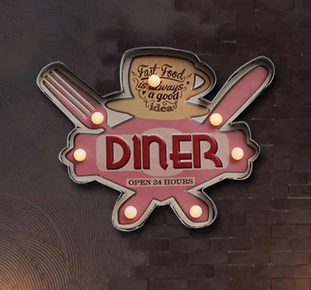 Applique LED Murale Métal, Motif Bière/Voiture/Ancre